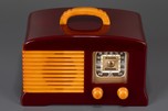 Fada 136 Catalin Radio in Plum and Yellow - Deco Beauty