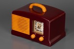 Fada 136 Catalin Radio in Plum and Yellow - Deco Beauty