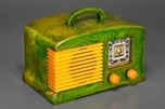 Rare FADA 136 Catalin Radio in Emerald Green + Yellow