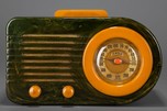 FADA 200 Series ’Bullet’ Catalin Radio in Marbelized Blue + Yellow