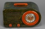 FADA Model 200 ’Bullet’ Catalin Radio in Marbelized Blue + Butterscotch