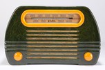 Catalin FADA 252 ”Temple” Radio in Blue + Butterscotch w/ Great Marbling