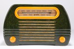 Catalin FADA 252 ”Temple” Radio in Blue + Butterscotch w/ Great Marbling