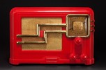 Rare Fada 362RG ’Coloradio’ Radio - Chinese Red Plaskon with Gold Trim