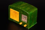 Rare FADA Model 53 Catalin Radio in Emerald Green + Butterscotch