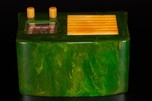 Rare FADA Model 53 Catalin Radio in Emerald Green + Butterscotch