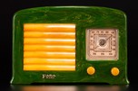 Rare FADA Model 53 Catalin Radio in Emerald Green + Butterscotch