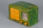 FADA Model 53 Catalin Radio in Emerald Green + Butterscotch