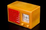 FADA 5F60 Catalin Radio Yellow with Red Insert Grill