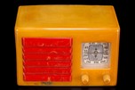 FADA 5F60 Catalin Radio Yellow with Red Insert Grill