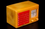 FADA 5F60 Catalin Radio Yellow with Red Insert Grill