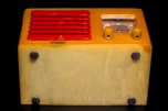 FADA 5F60 Catalin Radio Yellow with Red Insert Grill