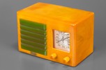 FADA 5F60 Catalin Radio Yellow w/ Bright Green Insert Grille