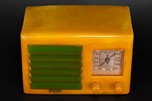 FADA 5F60 Catalin Radio Yellow with Green Insert Grill