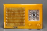FADA 5F60 Catalin Radio Yellow with Translucent Marbleized Onyx Green