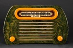 FADA 652 ”Temple” Catalin Radio in Blue + Butterscotch w/ Great Marbling