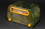 FADA 652 ”Temple” Catalin Radio in Blue + Butterscotch w/ Great Marbling