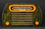 FADA 652 &rdquo;Temple&rdquo; Catalin Radio in Blue + Butterscotch w/ Great Marbling