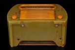 FADA 652 Catalin Radio Onyx + Yellow Insert Grill ’Temple’ - Rare