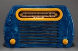 Catalin FADA 652 ’Temple’ Radio in Blue + Butterscotch w/ Great Marbling