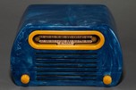 Catalin FADA 652 &rsquo;Temple&rsquo; Radio in Blue + Butterscotch w/ Great Marbling