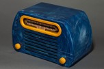 Catalin FADA 652 &rsquo;Temple&rsquo; Radio in Blue + Butterscotch w/ Great Marbling