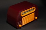 FADA 652 Catalin Radio Maroon + Yellow Insert Grill ’Temple’ - Rare