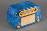 FADA 652 Open-Face ’Temple’ Radio in Blue - Intense Marbling