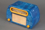 FADA 652 Open-Face ’Temple’ Radio in Blue - Intense Marbling