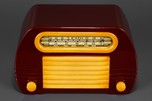 Rare FADA 659 &rsquo;Temple&rsquo; Insert Grille Radio in Maroon + Yellow