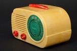 FADA 845 ”Cloud” Art Deco Radio in Yellow + Red Bakelite