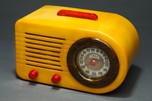 Rare FADA ”All-American” Catalin Bullet Radio Series 200 - Red, White + Blue