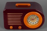 FADA ’Bullet’ Model 1000 Catalin Radio - Maroon + Butterscotch
