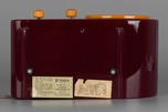 FADA ’Bullet’ Model 1000 Catalin Radio - Maroon + Butterscotch