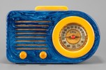 FADA 200 Series ’Bullet’ Catalin Radio in Lapis-Lazuli Blue + Yellow