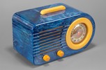 FADA 200 Series ’Bullet’ Catalin Radio in Lapis-Lazuli Blue + Yellow