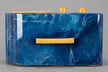 FADA 200 Series ’Bullet’ Catalin Radio in Lapis-Lazuli Blue + Yellow