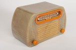 Art Deco Fada 652 ”Temple” Catalin Radio in Onyx + Yellow