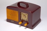 Catalin FADA L-56 Radio in Plum + Butterscotch - Great Art Deco Design