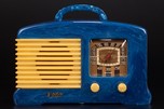 FADA L-56 Catalin Radio in Heavily Marbleized Blue + Yellow