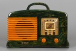 Beautiful FADA L-56 Catalin Radio in Marbleized Blue + Yellow