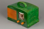Beautiful FADA L-56 Catalin Radio in Emerald Green + Butterscotch