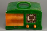 Beautiful FADA L-56 Catalin Radio in Emerald Green + Butterscotch