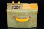 FADA SW-57 Catalin Radio in Translucent Onyx Green + Yellow Trim