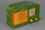 Bright Marbleized Emerald Green FADA Model F55 Catalin Radio