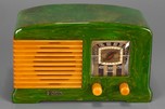 Bright Marbleized Emerald Green FADA Model F55 Catalin Radio