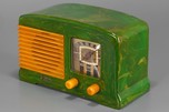 Bright Marbleized Emerald Green FADA Model F55 Catalin Radio