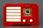 Marbleized Fire Engine Red Emerson AX-235 &rsquo;Little-Miracle&rsquo; Catalin Radio