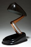 French Art Deco JUMO ”Bolide” Black Bakelite Table Lamp