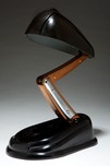 French Art Deco JUMO &rdquo;Bolide&rdquo; Black Bakelite Table Lamp